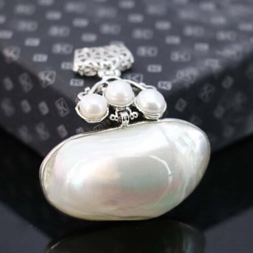 47*20mm Ethnic Chic abalone freshwater pearl Shell beads Accessories pendant necklace making jewelry crafts diy Hot sale gifts