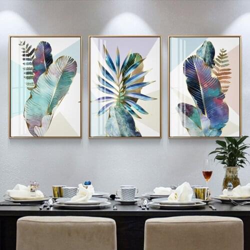 Abstract Poster HD Wall Art Canvas Print Colorful Leaf Vein Painting Tableaux Big Picture For Living Room Home Decoration