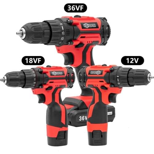 Cordless Screwdriver Electric Screwdriver Cordless Drill Power Tools Handheld Drill Lithium Battery Charging Drill + Battery