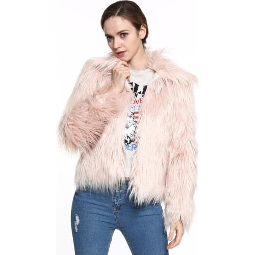 CFYH Fur Coats With Collar