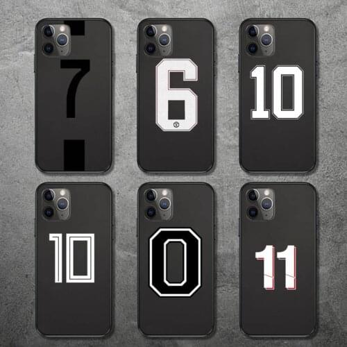 Phone Case for iPhone 12 11 mini pro XS MAX 8 7 6 6S Plus X 5S SE 2020 XR Football number