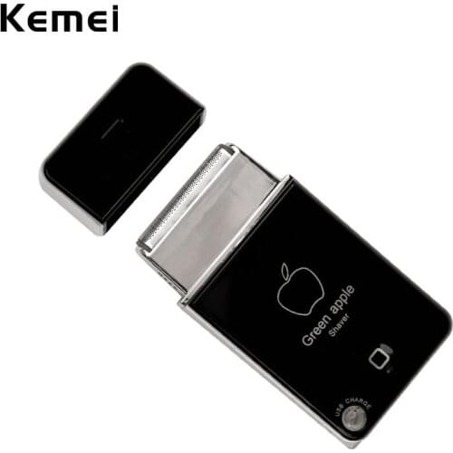 Kemei Electric Shaver Mini USB Shaving Machine Charging Cordless Mustache Barbeadores Portable Male Beard Trimmer 40D