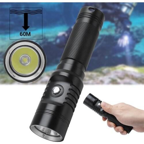 Diving Flashlight Water Sports Waterproof LED Scuba Touch Lamp Rechargeable Super Bright Flashlights