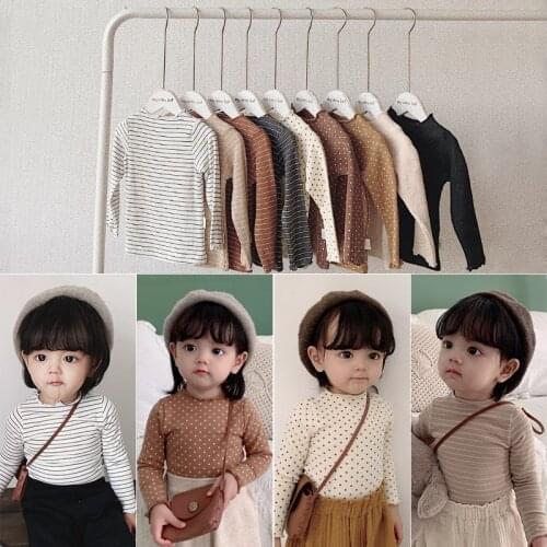 Girls'T-shirt Spring and Autumn dress 2019 New Childrens long-sleeved bottom shirt Korean shirt girls long sleeve tops