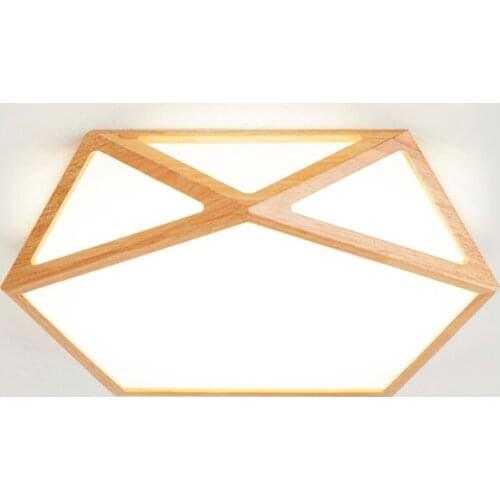 Geometry Creative Wooden LED ceiling lighting ceiling lamp for the living room Lamp for the hall ceiling lamp for Designers