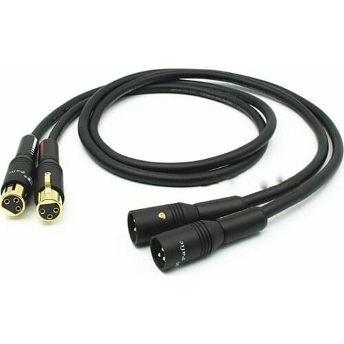 Hifi XLR Cable 5N OCC cable Hifi 2 XLR Male to 2 XLR Female Cable Balance line With Top Grade Carbon fiber XLR Plug