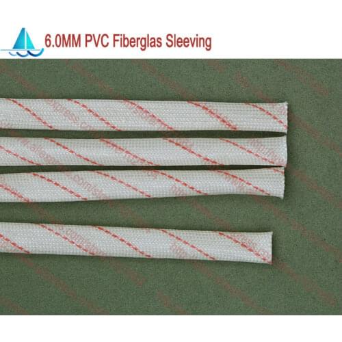 10meters/lot Diameter 6.0MM PVC Fiberglass Sleeving Insulation Sleeving