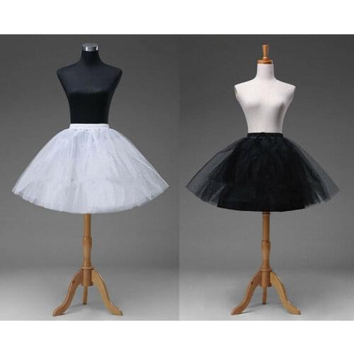Short Petticoat Crinoline Underskirt Tutu Bridal Wedding Dress Skirt Slips 2021