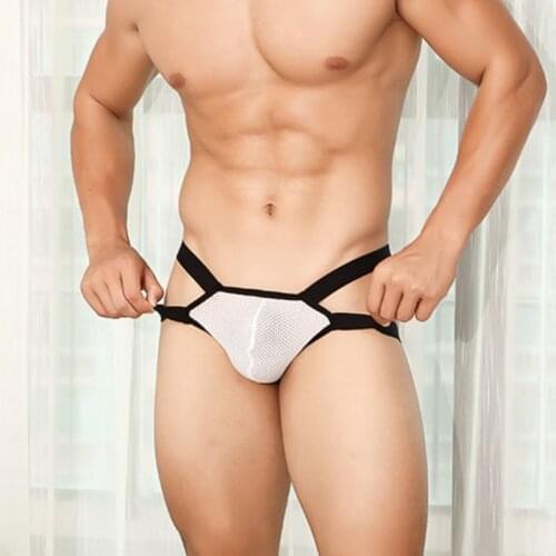 Summer Sexy Gay Bikini Swimwear Breathable Mesh Thong Swimming Trunks Beachwear Surffing Boxer Bathing Suit Briefs Swimsuit