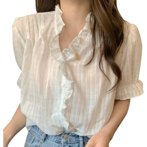 LORDWEY Womens White Shirts