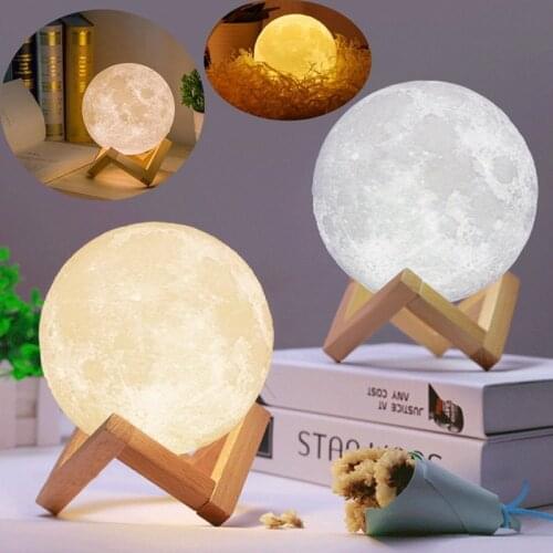 Moon Lamp Moon light Creactive Light for Kids Birthday Gift USB Charging 3D Printed Rechargeable Night Lights Lunar Lamp