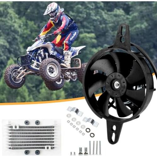 Oil Cooler Electric Radiator Cooling Fan Engine Radiator Fit for 150cc 200cc 250cc Chinese ATV Quad Go Kart Buggy Motorcycle