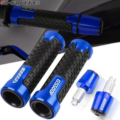 Motorcycle Accessories 7/8" 22MM Handlebar Hand Grips Handle Bar End Cap Plug For Suzuki GS500F GS500 F 2005 2006 2007 2008 2009