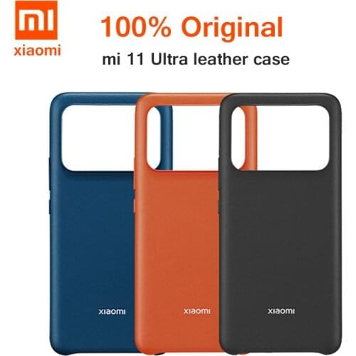 Original Xiaomi Mi 11 Ultra Case leather Phone Case For Xiaomi Mi11 ultra Vegan Leather Soft Protective Cover for Mi 11 ultra