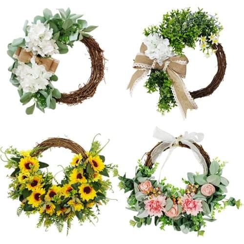 Wedding Decoration Hanging Succulent Artificial Flower Wreath for Home Garden Window Walls Front Door Hanging Flower Garland