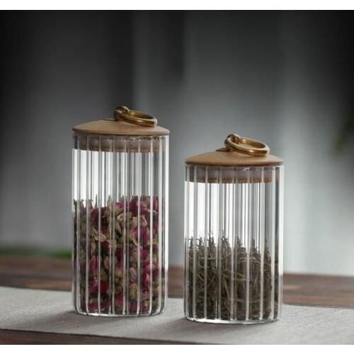 Simple Tea Bag Storage Box Storage Jar Glass Moisture-proof Sealed Canister Set Jars and Lids Tea Organizer Candy Pots Organizer