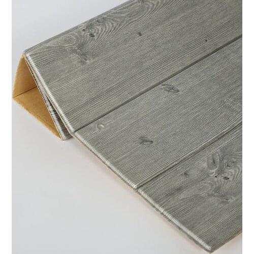 3D Wood Grain Waterproof Wall Sticker Self-adhesive Panels Decal House Decoration Wall Stickers Home Decor Living Room