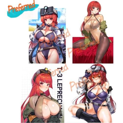 High quality Cool Sexy Hentai Girl 3 Leprechaun Last Origin Sticker for Car Body Pvc Waterproof Stickers for Laptop Helmet