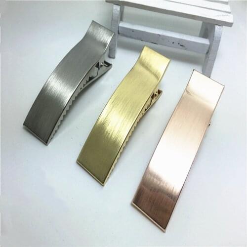 3pcs/lot High quality 8.5x2.4cm trifork duck bill clip wire drawn fashion simple style metal hairpin DIY headdress accessories