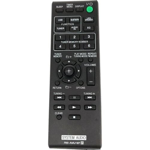 New Replace Remote Control RM-AMU187 For Sony PERSONAL AUDIO SYSTEM GTK-N1BT Fernbedienung