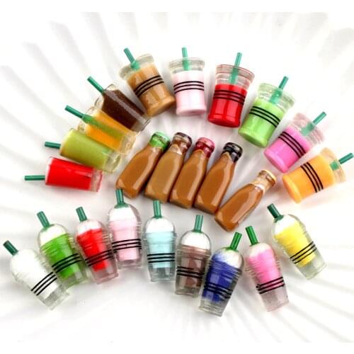 10-100pcs Mixed Straw cup/Ice cream cup/Coffee cup Resin Accessories DIY Craft Supplies Kids BB Hair Ornaments Jewelry Materials