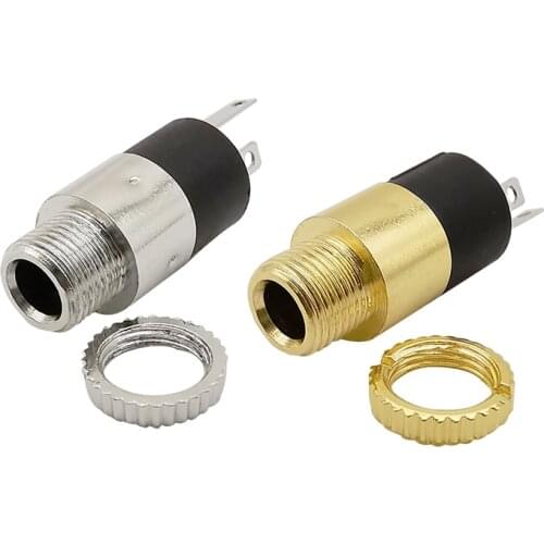 10Pcs/Lot PJ392 Gold/Silver Plated Stereo Female Socket Jack with Screw Connector PJ-392 3.5mm 3Pin Audio Headphone Connector