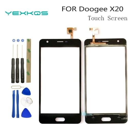 5''Tested Well 100% Original Touch Screen For Doogee X20 Touch Screen Digitizer Sensor Front Glass Panel Sensor with Tools