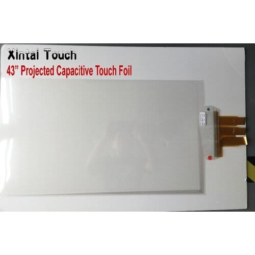 Free Shipping! 43 inches Interactive Touch Foil,multi 20 points touch foil film,touch film side tail