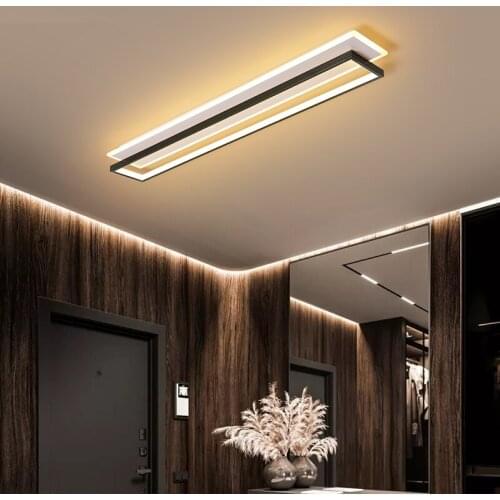 Black&Gold LED Ceiling Lights For Bedroom Aisles Balconies Modern New Aluminum Ceiling Lamp Decor lamparas de techo Fixtures