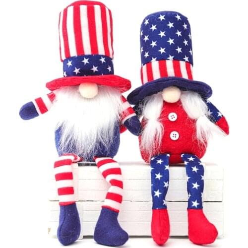 Veterans Day American Gnome President Election Decoration Couple Patriotic Tomte 4th of July Elf Scandinavian Ornaments