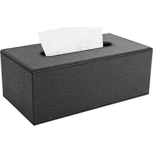 PU Leather Tissue Box Cover Holder,Paper Box Napkin Dispenser for Countertop Bedroom Car Office Bathroom Home Deco Accessories