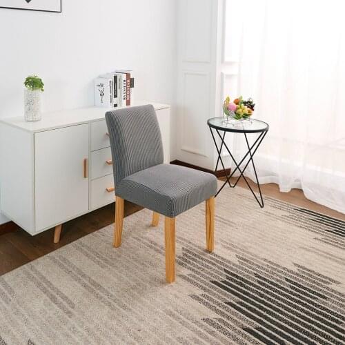 Spandex Stretch Dining Room Chair Slipcovers (Pack of 4, Grey)