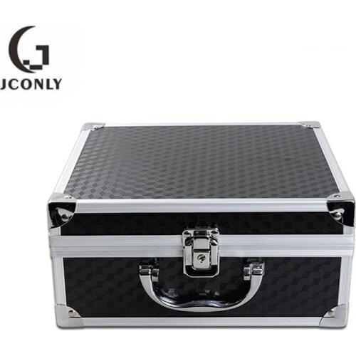 Tattoo Kit Box Case Tattoo Kit Case Box Lock Key Aluminum Makeup Travel Carry Box Storage Case with Sponge for Tattoo Supplies