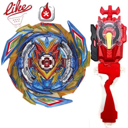Laike Burst Superking Flame B-163 Brave Valkyrie B163 Spinning Top with Launcher Handle Set Toys for Children
