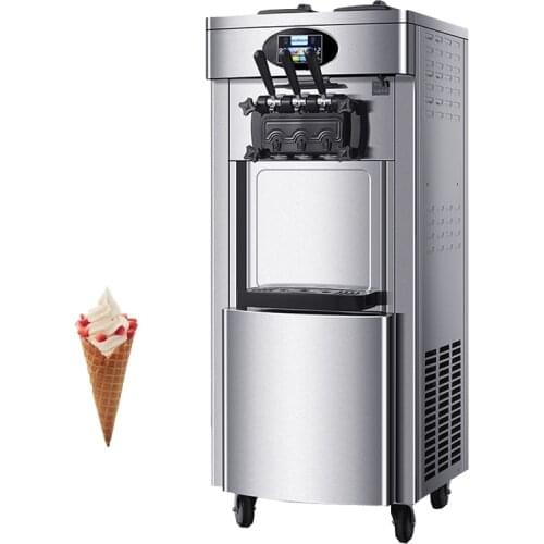 Three Flavors Soft Ice Cream Machine For Portable Ice Cream Commercial Electric Vertical Ice Cream Making Machine