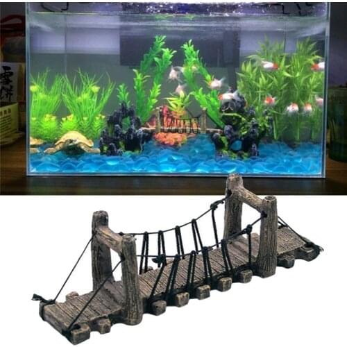 New Simulation Resin Landscape Bridge Fish Tank Ornament Landscape Bridge for Fish Shrimp Aquarium Decoration
