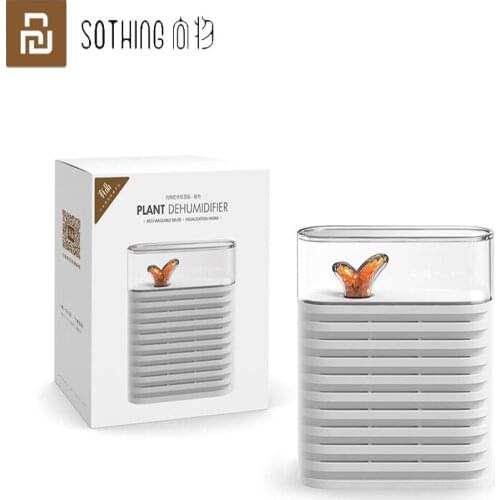 XIAOMI SOTHING Portable Dehumidifier Air Dryer 150ml Rechargeable Reuse Quiet Dehumidifier for Home Bionics Design Small Size