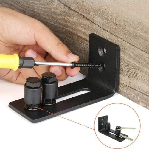 Adjustable Barn Door Floor Guide Carbon Steel Door Stay Roller Wall Mounted