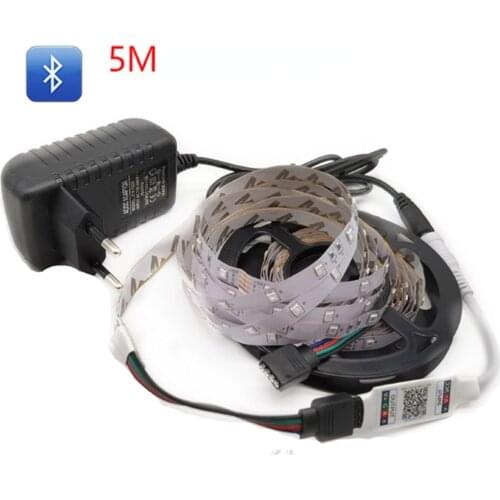 Bluetooth LED Strip RGB Led Light Tape SMD 2835 DC12V Waterproof LED Light 5m diode Ribbon Flexible with Bluetooth remote