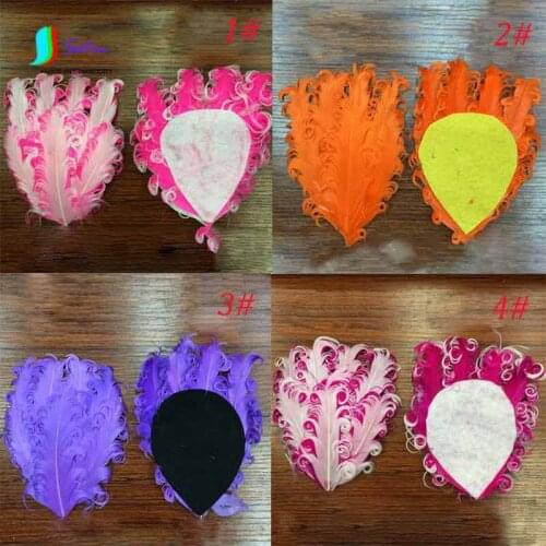 Decoration Curly Goose Feather Pad DIY Kit Headband Brooch Hair Clip Handmade Fashion Performance Clothing Goose Feather S0163H