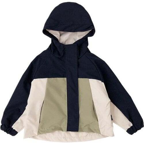 Boy Windbreaker Jacket Chic Baby Stormsuit Kids Jackets Toddler Hooded Windbreaker Children Outerwear Infant Blazer 1 2-8 years