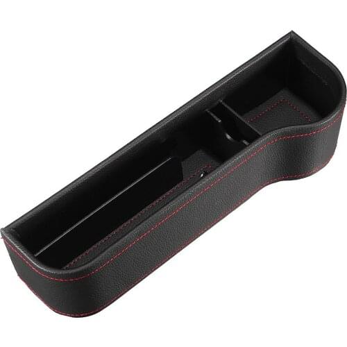 PU Leather Right Side Car Seat Crevice Gap Storage Box Pocket Organizer Phone Holder