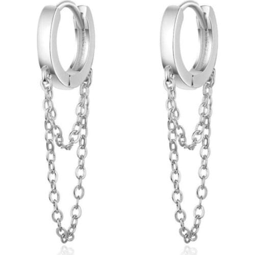 Long Chain Earring For Women 925 Sterling Silver Earrings Fashionable Jewelry Ring Earrings Valentines Day Gift