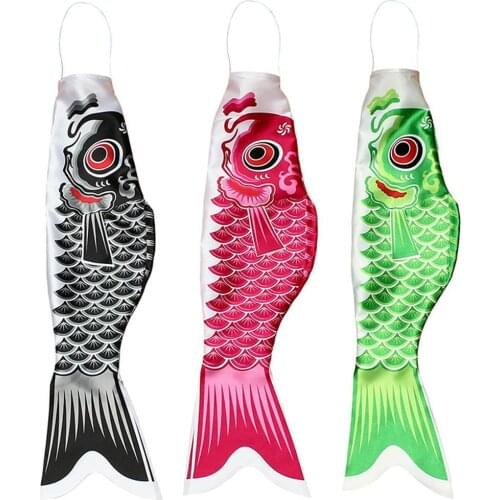 100/70/55/40cm Japanese Koinobori Carp Streamer Flag Children\s Day Windsock