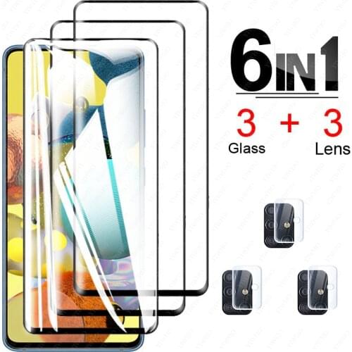 3PCS for Samsung Galaxy A51 Glass on For Samsung A51 5g Tempered Glass Screen Protector A 51 A516F A515F Camera Lens Glass