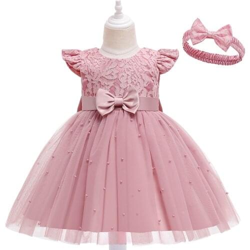 Bear Leader Baby Girl Infant Princess Lace Tutu Dress Baby Girl Wedding Dress Kids Birthday Party Children Prom Ball Gown