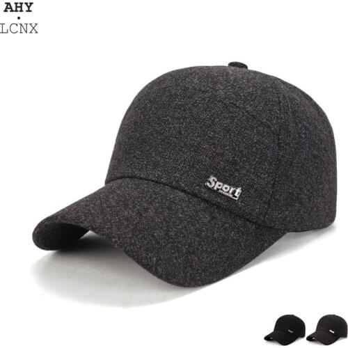 Autumn Winter New Man Warm Polyester Thicken Outdoor Caps Lengthened Brim Sun Protection Sport Man Fashion Baseball Cap