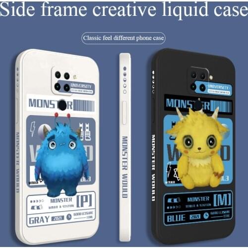 Little Fang Monster Phone Case For Xiaomi Redmi Note 10 10S 9T 9 8 7 Pro MAX Redmi 9 9A K40 K40pro K30 K20 Silicone Cover