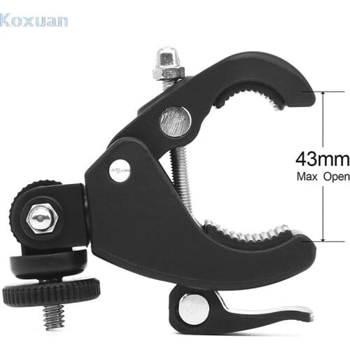 Black 1/4 Camera DV DSLR Bike Bicycle Handlebar Clamp Bracket Tripod Mount Screw Clip For Gopro For Camera DV