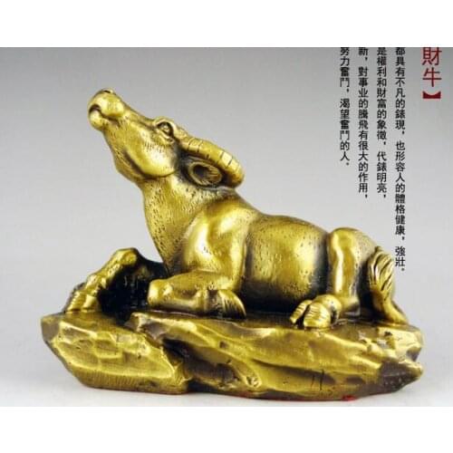Pure copper zodiac decoration feng shui arts and crafts decoration open the rat ox tiger dragon horse Sheep crafts statue Home